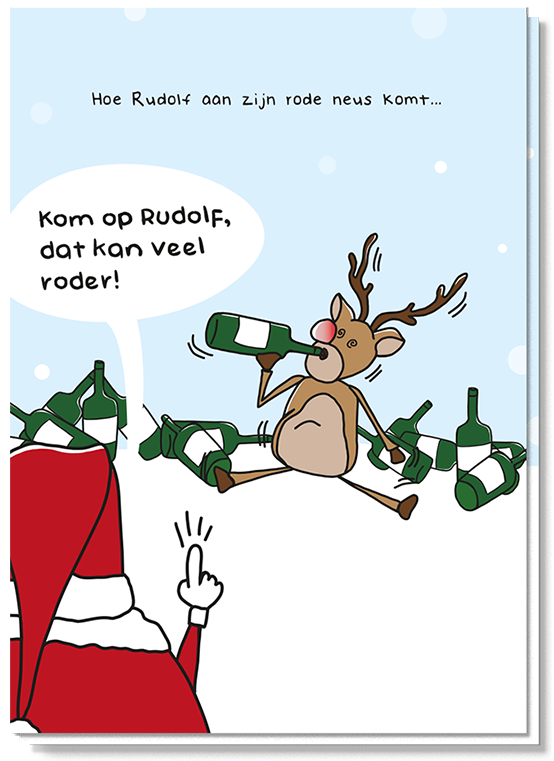 Cartes de Noël folles | nez rouge