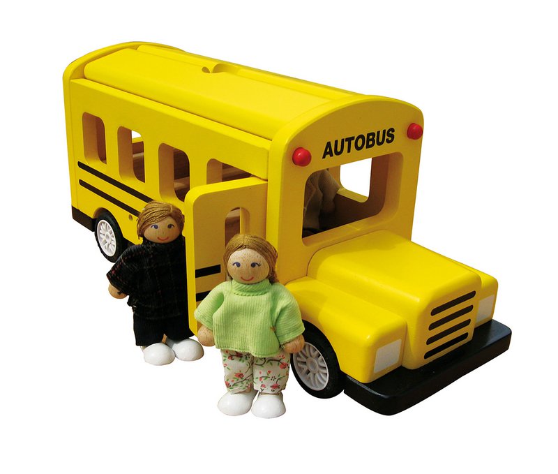 Autobus con 3 passeggeri - Gioco di imitazione - 3+ Giocattolo di legno