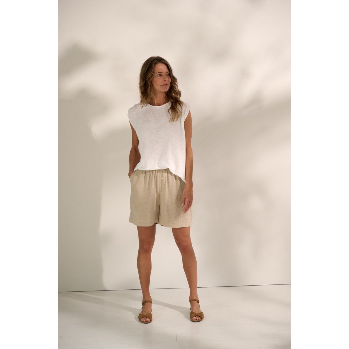 lia shorts linen