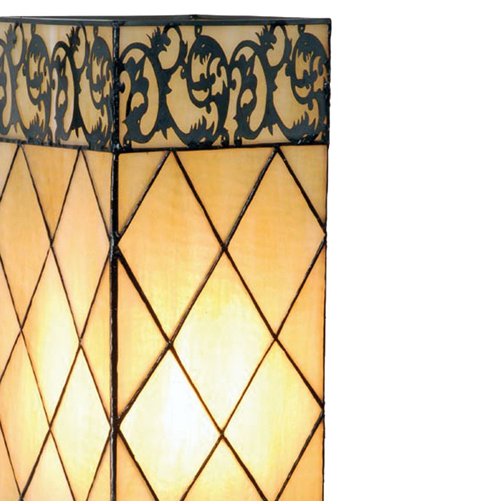 Tiffany table lamp 18x45 cm beige brown glass tiffany desk lamp