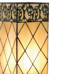 Lampada da tavolo Tiffany 18x45 cm lampada da scrivania tiffany bruno marrone beige