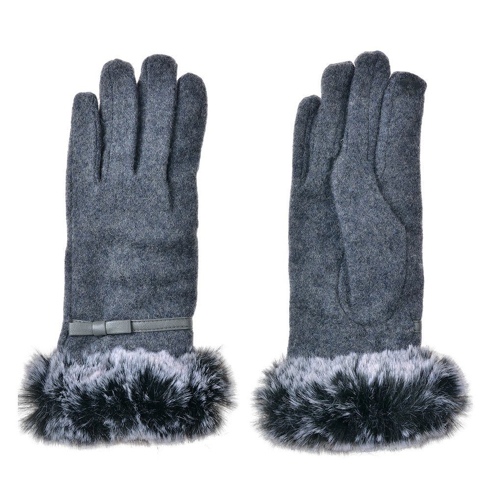 Gloves with FIGHTCHEP 9X23 CM Gray Polyester