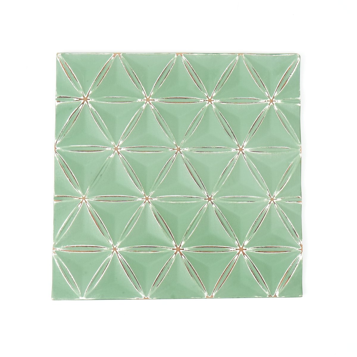 Panel ścienny z geometrycznym diamentem Green Diamond do nowoczesnego wystroju domu