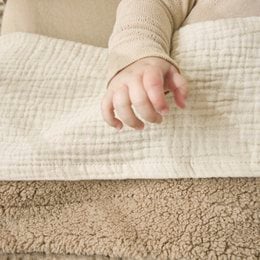 Blanket Waffle Teddy Taupe