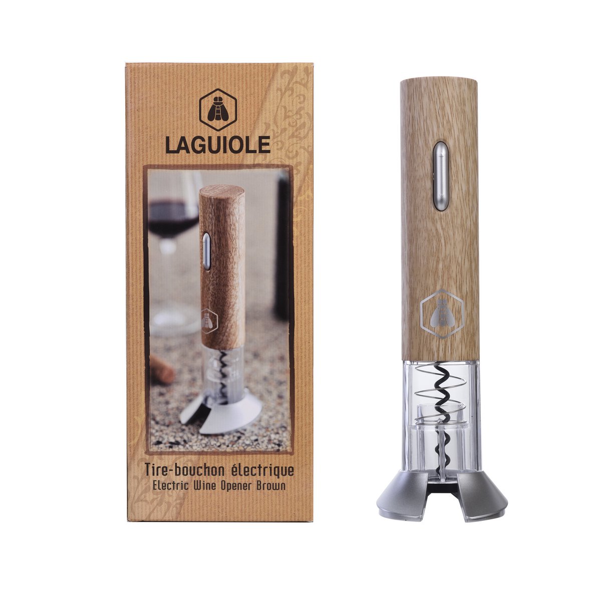 LAGUIOLE ELECTRIC CORKSCREW - ELECTRIC WINE OPENER BROWN