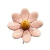 Daisy flower ceramic small pink 3.5 cm