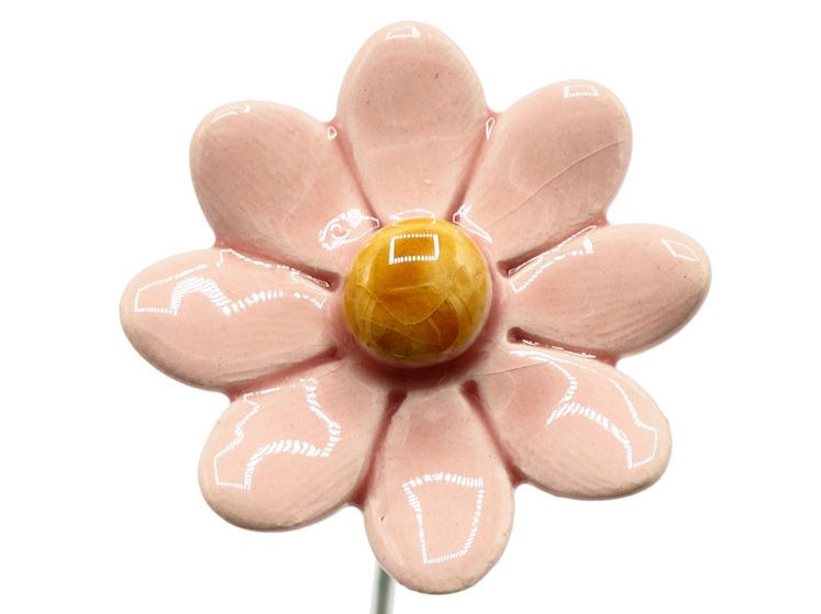 Marguerite fleur céramique petite rose 3,5 cm