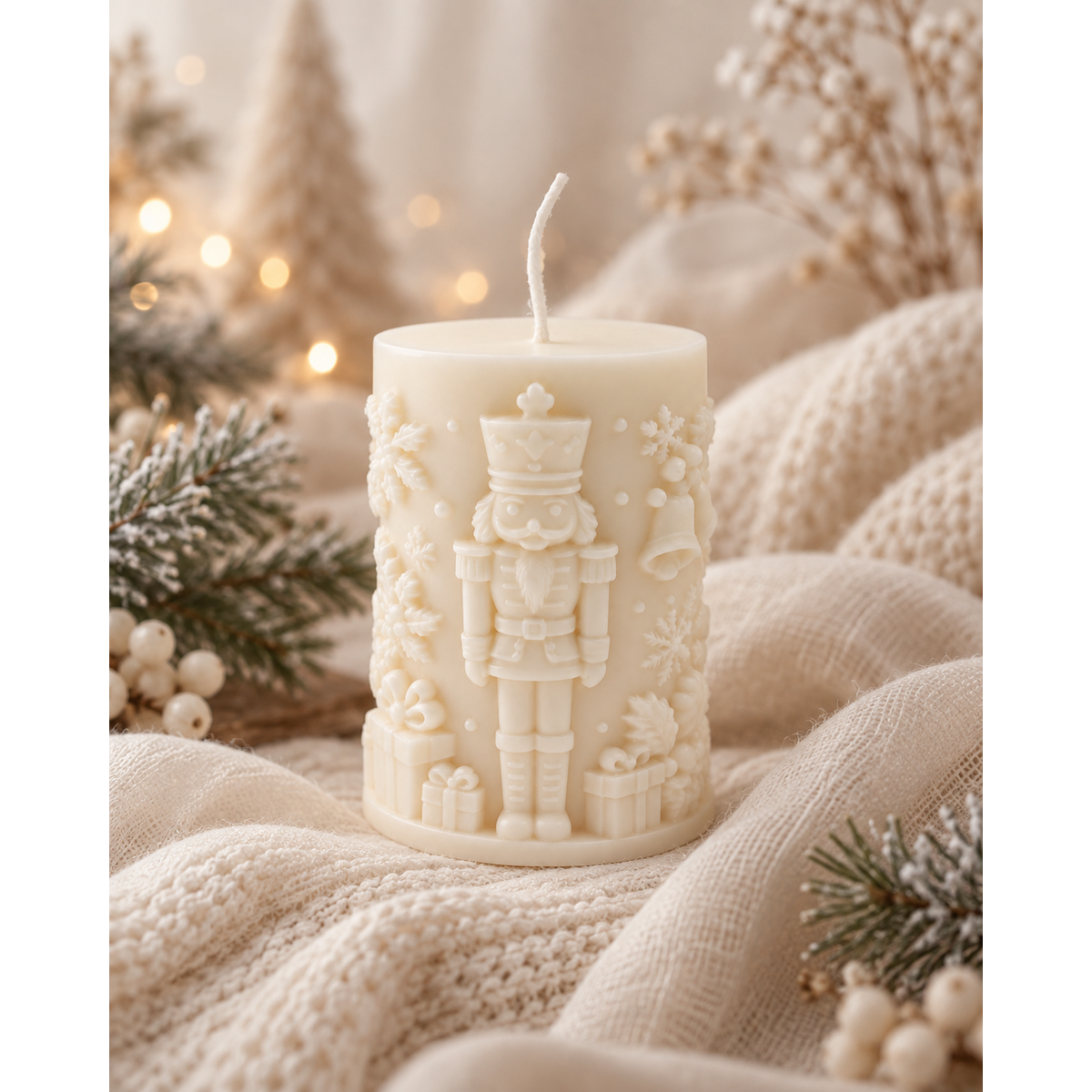Winter Nutcracker Candle | rapeseed wax