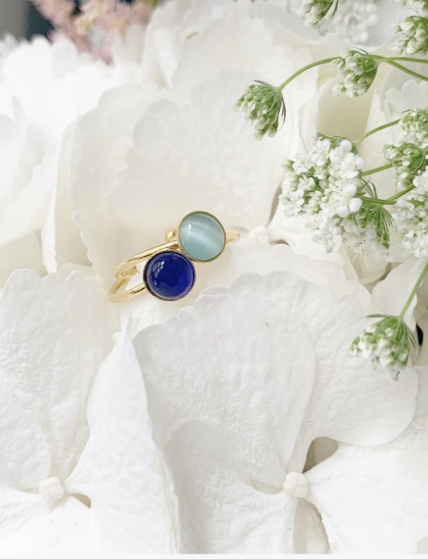 Ring Petite Bulle - Majorelle blau