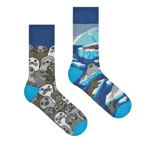 Siegel Socken | Arktische Siegelsocken - ungezwungene nicht übereinstimmende Socken
