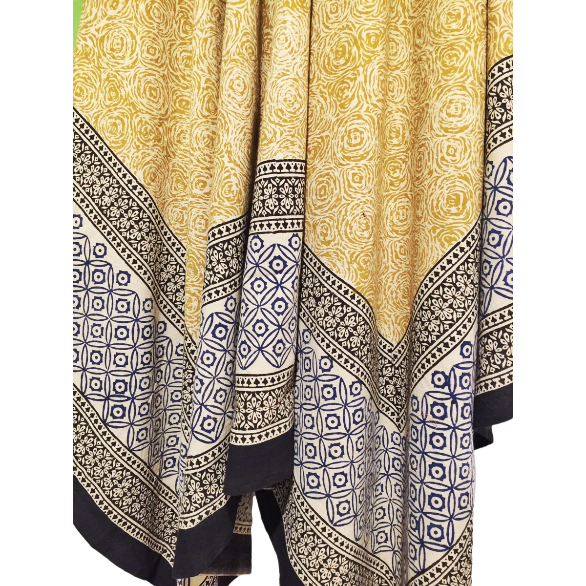Überwurf Bagru Cotton Small - Otra Cosa - Schwarz/Navy/Ecru/Gold - 7
