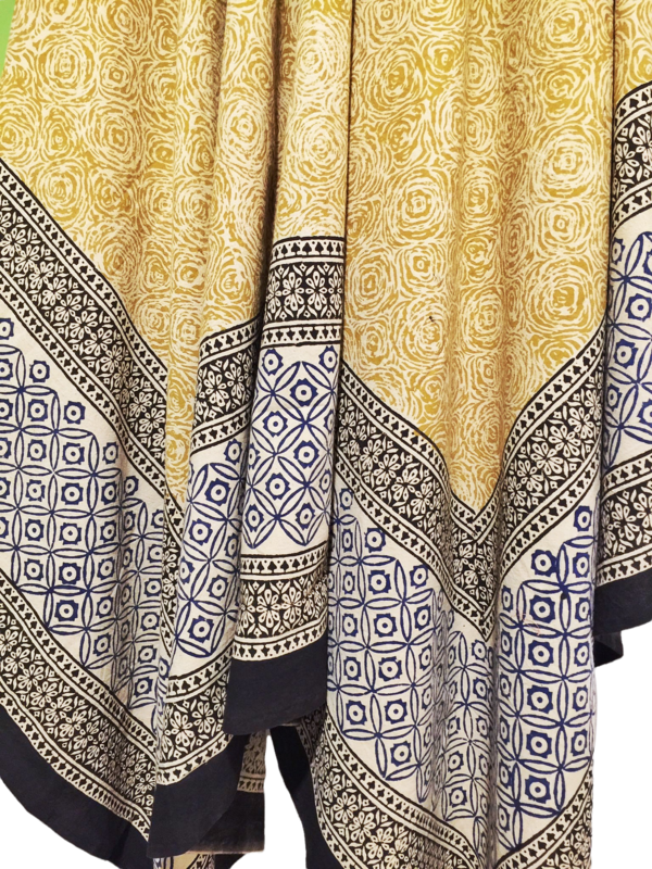 Überwurf Bagru Cotton Small - Otra Cosa - Schwarz/Navy/Ecru/Gold - 7