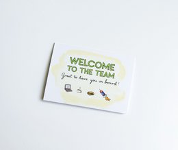 Welcome Card - Willkommen im Team - schön, Sie an Bord zu haben