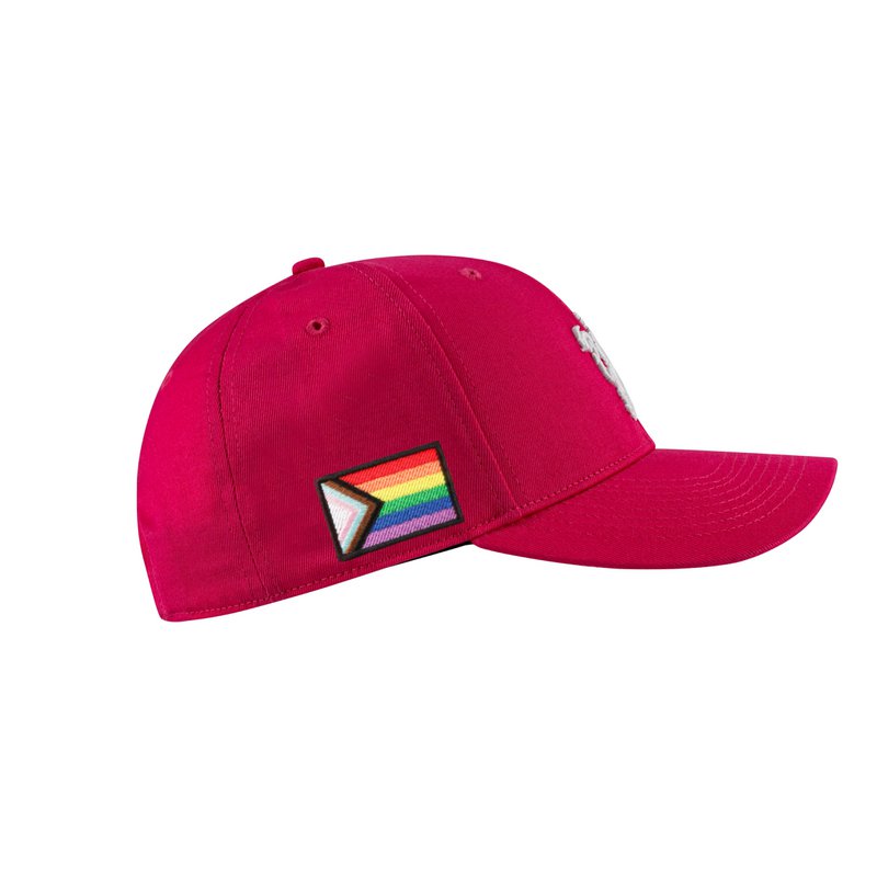 O.Leo Baseballkappe – Pink – Weißer Löwe – Pride-Flagge – Unisex