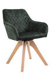 Sillón vintage terciopelo velour, verde oscuro