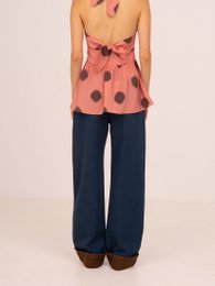 Backstreet Blue and Brown Denim Pants
