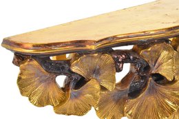 REPISA RESINA 46X11,5X14 HOJAS ENVEJECIDO DORADO MB195721