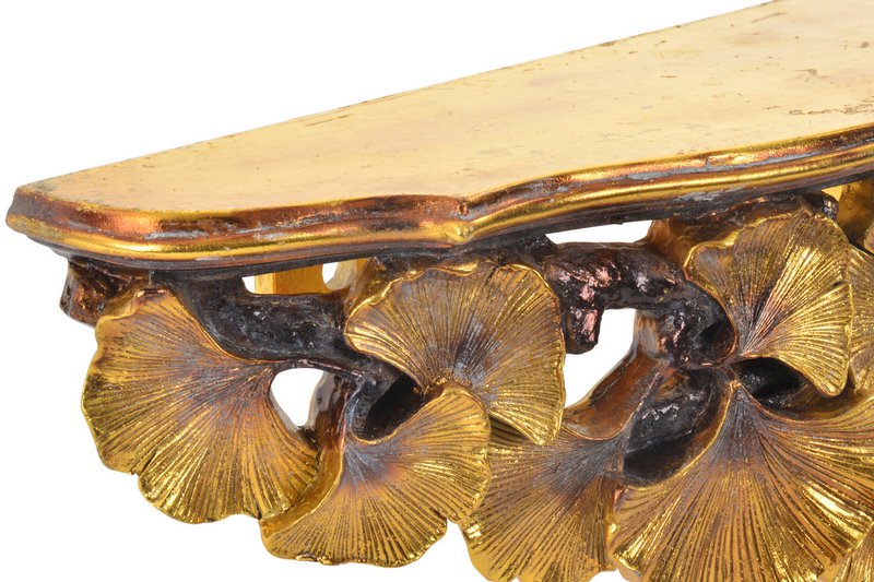REPISA RESINA 46X11,5X14 HOJAS ENVEJECIDO DORADO MB195721