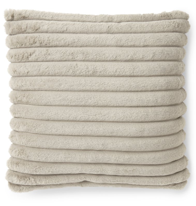 Stripy Cushion - Taupe