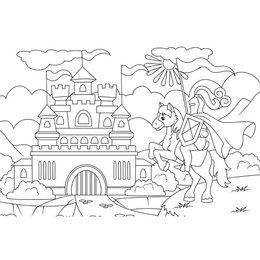 Paintable self-adhesive poster - Knight's Castle