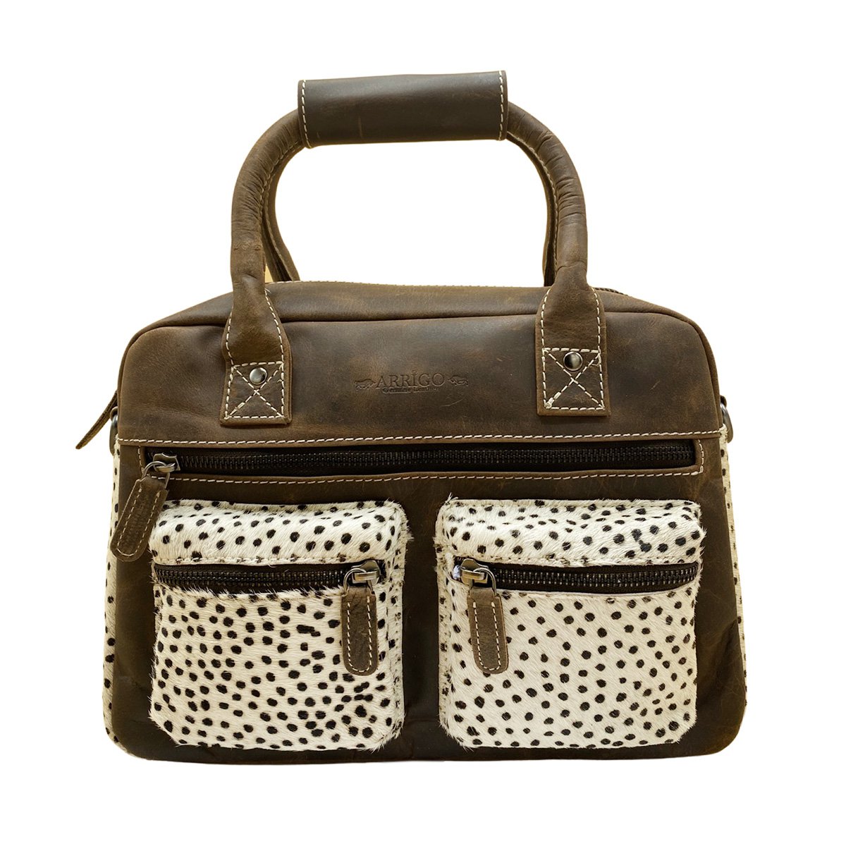 BROWN ZEBRA TAS - BASSA DADIE CrossBody in stile Cowboybag (Westernbag)