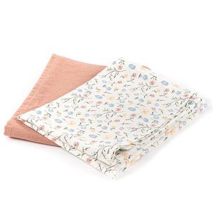 SET VAN 2 BLOEMEN KEUKENDOEKEN HH23481542