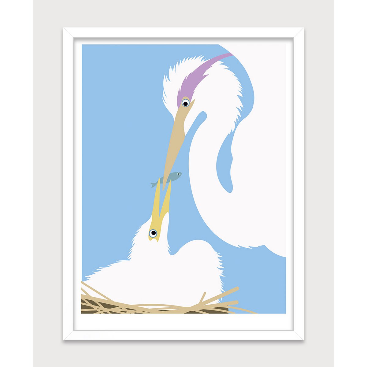 Poster - Blauwe reigers
