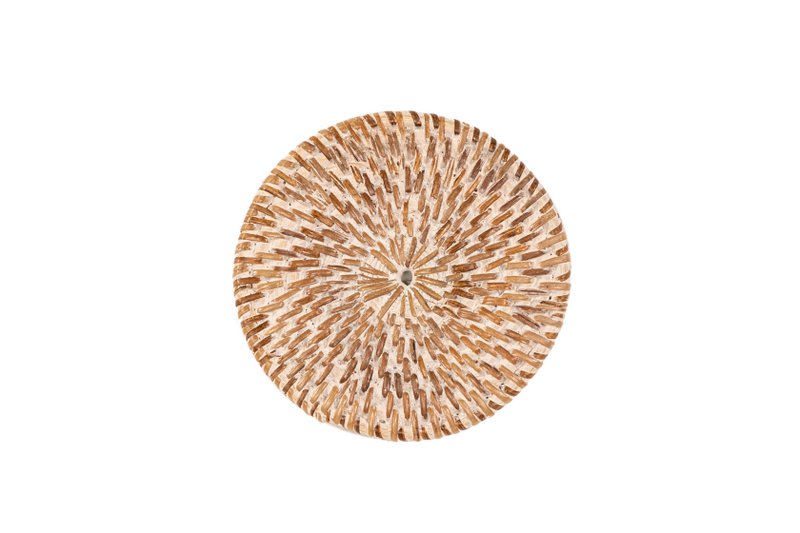 Glascoaster rattan - sæt/6 - dia 10 cm