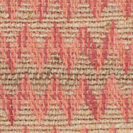 Håndvævet zigzag -tæppe - rød og naturlig med frynser (50 × 80 cm)