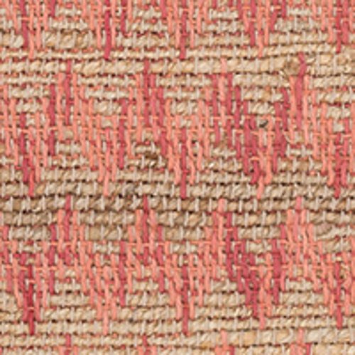 Håndvævet zigzag -tæppe - rød og naturlig med frynser (50 × 80 cm)