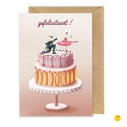 Biglietto di auguri Torta di congratulazioni