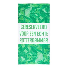 Strandhåndklæde 'GERESERVEERD VOOR EEN ECHTE ROTTERDAMMER'