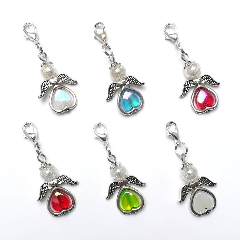 Guardian Angel "Valentina" Keychain, set de 6 series, de color plateado
