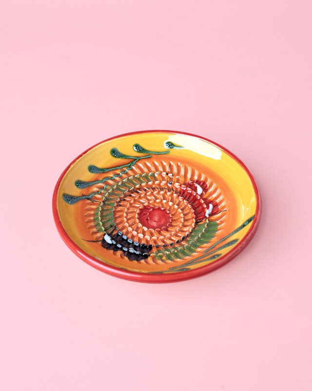Spanish Vintage Ceramic Plate Grater - Small Red - Provençal