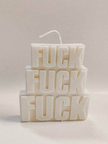 Fuck Fuck Fuck kaars | koolzaadwas