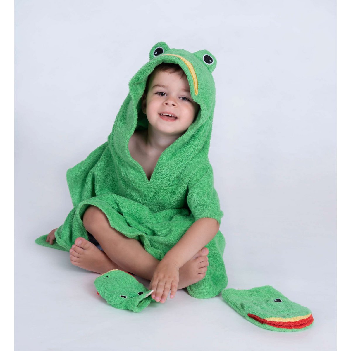 Biologische badponcho kikker