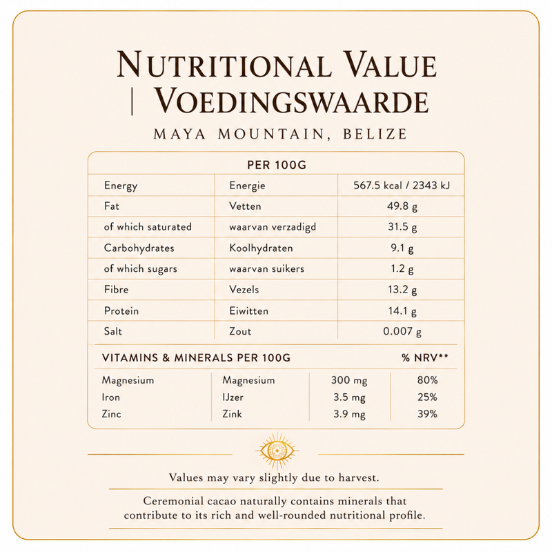 100% Ceremonial Cacao - Natural | 500gram (5 pieces)