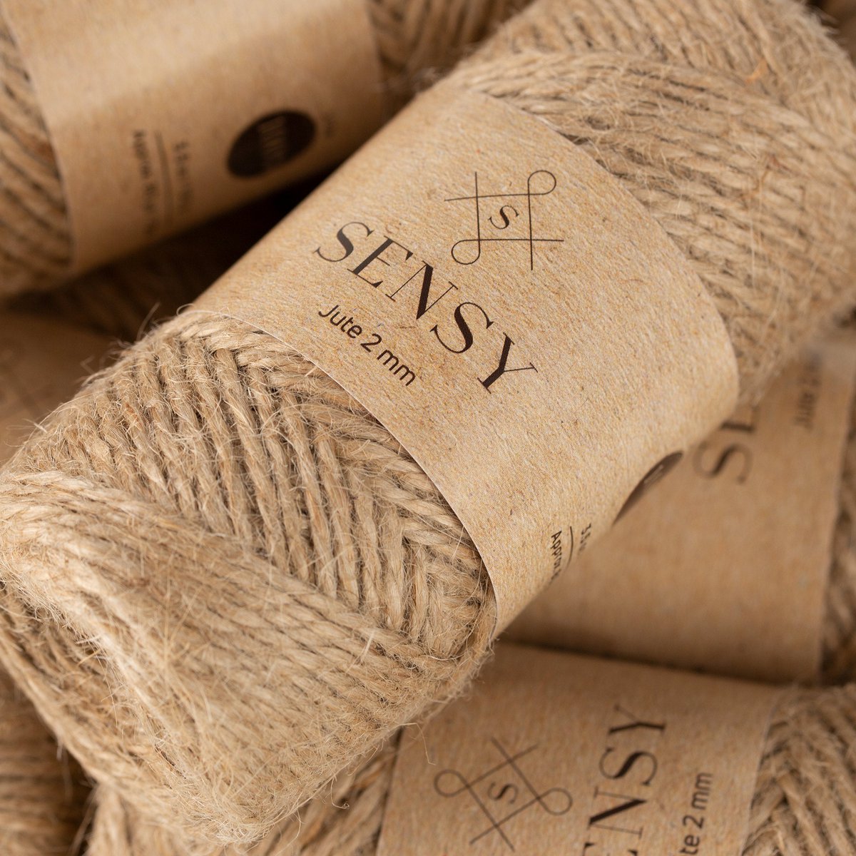 Sensy Premium Natural Jute Garn Best Arts Crafts Gavegarn Julegarn Holdbar pakkesnor (328 fod)