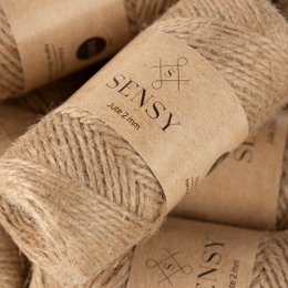 Sensy Premium Natural Jute Garn Best Arts Crafts Gavegarn Julegarn Holdbar pakkesnor (328 fod)