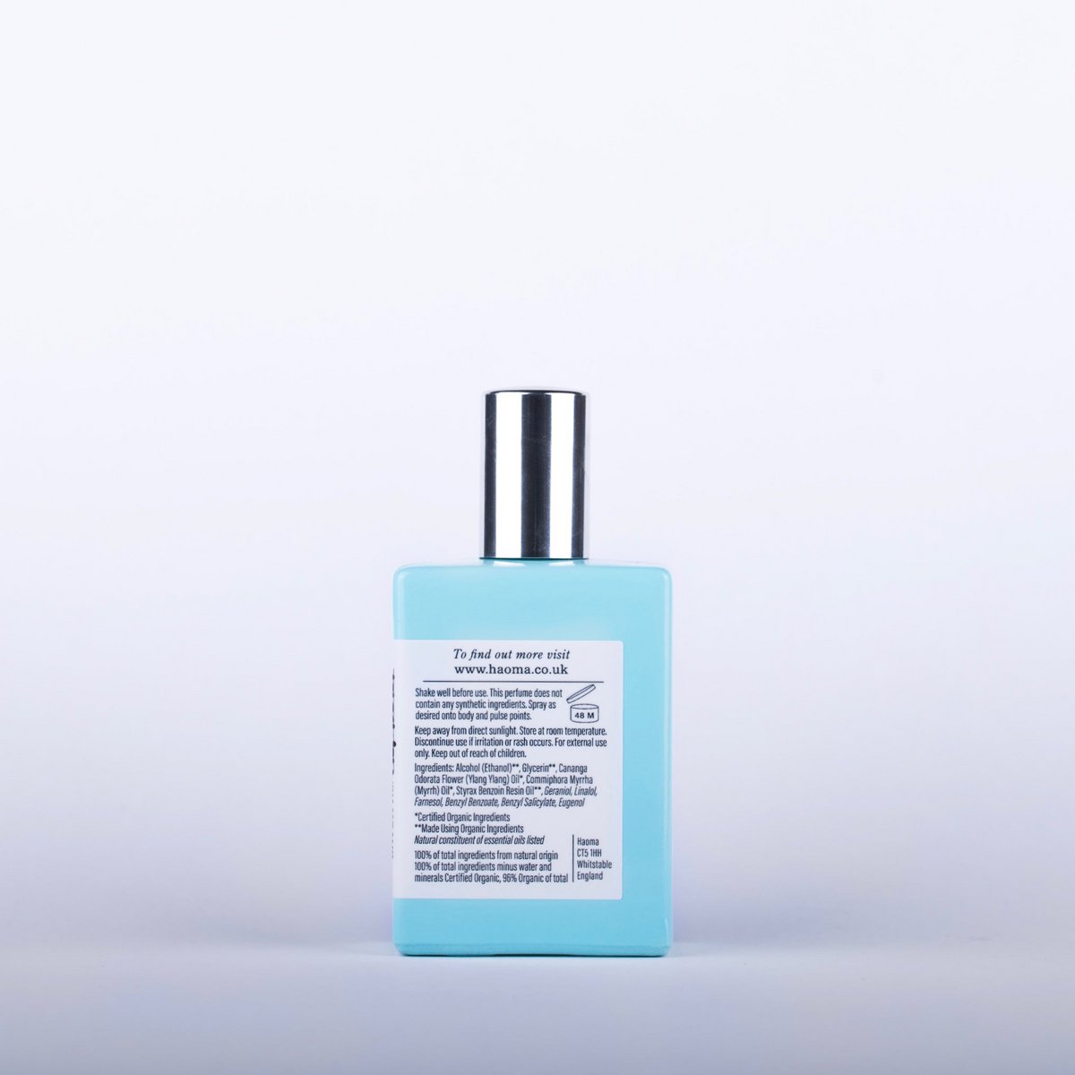 Eau de parfum orgánico de una sola nota de Ylang Ylang