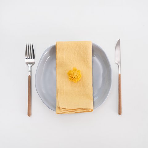 Butter-Leinenservietten, 2er-Set