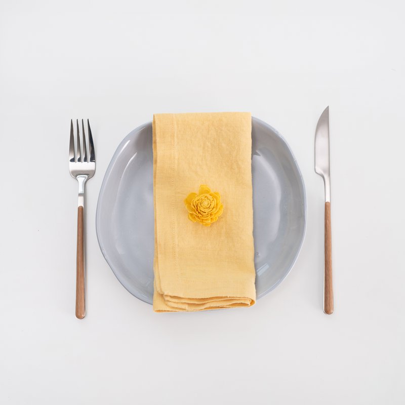 Butter Linen Napkins Set of 2
