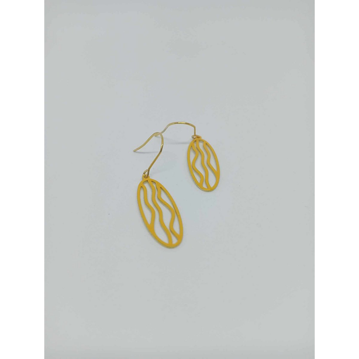 Earrings enamel yellow