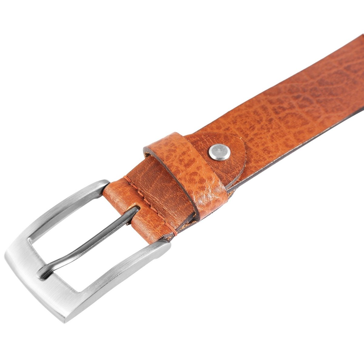Cintura Leonardo Verrelli in vera pelle marrone accorciabile 90 cm