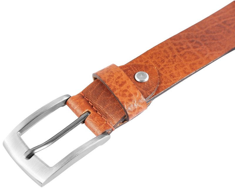 Cintura Leonardo Verrelli in vera pelle marrone accorciabile 90 cm