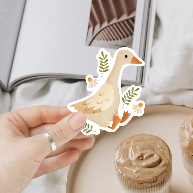 Sticker Goose Vinyl - Sticker Oeese Kiss Cut