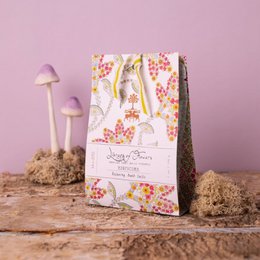 Biblioteca de sales de baño de panal de flores