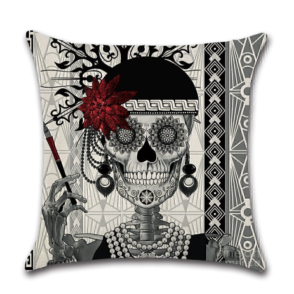 Kissenhülle Halloween - Skull Miss