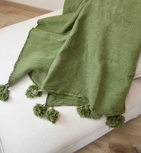 Pompom Blanket Green
