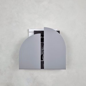 Wall magazine holder BAUHAUS, white, black, grey, beige